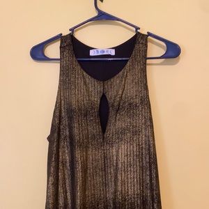 Black and gold dress with cut out